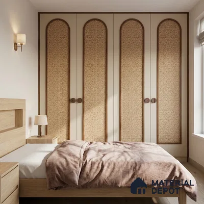 Brown Digital look LM 23943 Fulvatika Miniature Art 8 ft x 4 ft Texture Finish Decorative Laminate - 1 mm | Suitable for Living room,TV Unit, Highlighter Wall, Wardrobe, Feature Wall