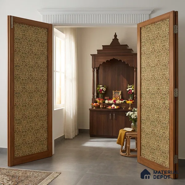 Brown Digital look LM 23938 Fulkari Mughal Floral Art 8 ft x 4 ft Texture Finish Decorative Laminate - 1 mm | Suitable for Living room,TV Unit, Highlighter Wall, Wardrobe, Feature Wall