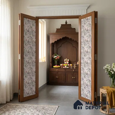 Beige Digital look LM 23939 Vanikaa Miniature Art 8 ft x 4 ft Texture Finish Decorative Laminate - 1 mm | Suitable for Living room,TV Unit, Highlighter Wall, Wardrobe, Feature Wall