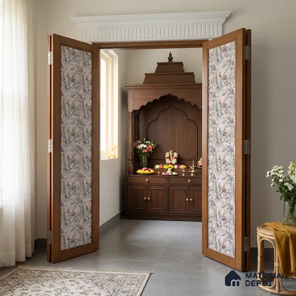 Beige Digital look LM 23939 Vanikaa Miniature Art 8 ft x 4 ft Texture Finish Decorative Laminate - 1 mm | Suitable for Living room,TV Unit, Highlighter Wall, Wardrobe, Feature Wall