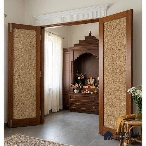 Brown Digital look LM 23943 Fulvatika Miniature Art 8 ft x 4 ft Texture Finish Decorative Laminate - 1 mm | Suitable for Living room,TV Unit, Highlighter Wall, Wardrobe, Feature Wall