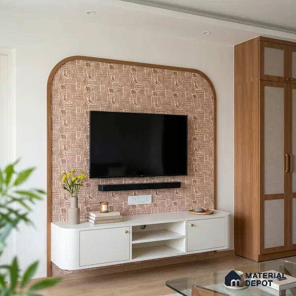 Brown Digital look LM 23942 Matikala Lippan Art 8 ft x 4 ft Texture Finish Decorative Laminate - 1.25 mm | Suitable for Living room,TV Unit, Highlighter Wall, Wardrobe, Feature Wall