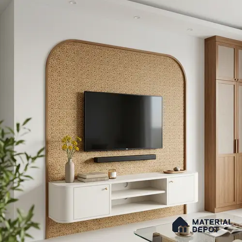 Brown Digital look LM 23943 Fulvatika Miniature Art 8 ft x 4 ft Texture Finish Decorative Laminate - 1 mm | Suitable for Living room,TV Unit, Highlighter Wall, Wardrobe, Feature Wall