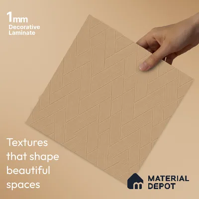 Patterned Look LM 23466 Golden Melon 8 ft x 4 ft Aged Wood Finish Decorative Laminate - 1 mm | Suitable for TV Unit, Wardrobe, Kitchen Cabinets