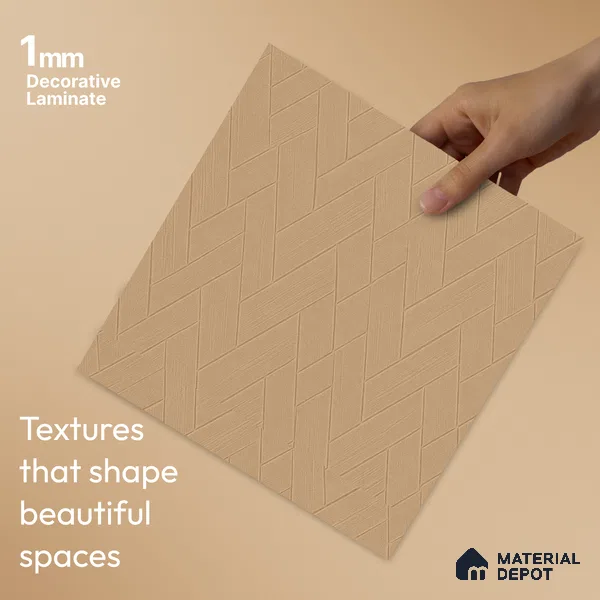 Patterned Look LM 23466 Golden Melon 8 ft x 4 ft Aged Wood Finish Decorative Laminate - 1 mm | Suitable for TV Unit, Wardrobe, Kitchen Cabinets