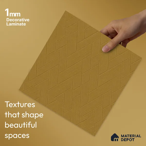 Patterned Look LM 23470 Lemon Zest 8 ft x 4 ft Aged Wood Finish Decorative Laminate - 1 mm | Suitable for TV Unit, Wardrobe, Kitchen Cabinets