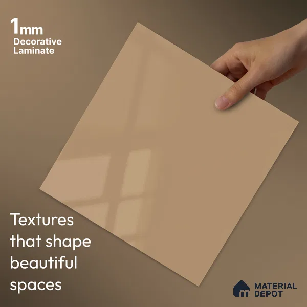 LM 23485 (HG 427) Golden Melon 8 ft x 4 ft High Gloss Finish Decorative Laminate - 1 mm | Suitable for Living Room, Kitchen, Office