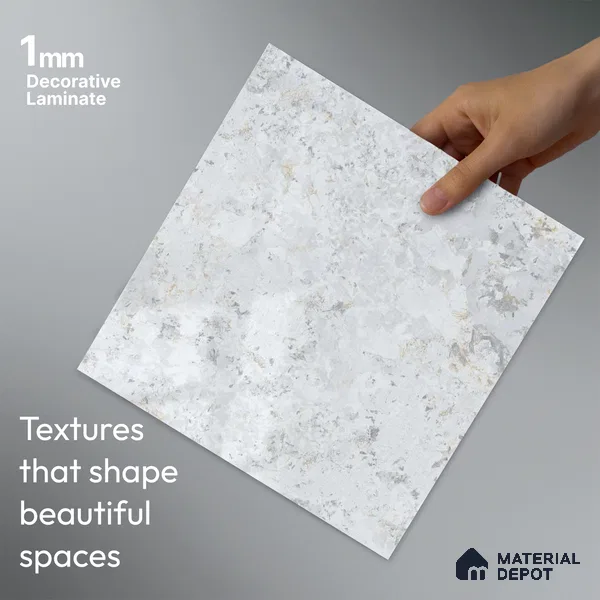 LM 23492 Nebula Stone 8 ft x 4 ft High Gloss Finish Decorative Laminate - 1 mm | Suitable for TV Unit, Wardrobe, Kitchen Cabinets