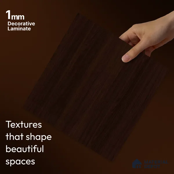Wooden Look LM 23494 (AR 03 7119) Wenge Wood 8 ft x 4 ft Aged Radiance Finish Decorative Laminate - 1 mm | Suitable for TV Unit, Wardrobe, Kitchen Cabinets