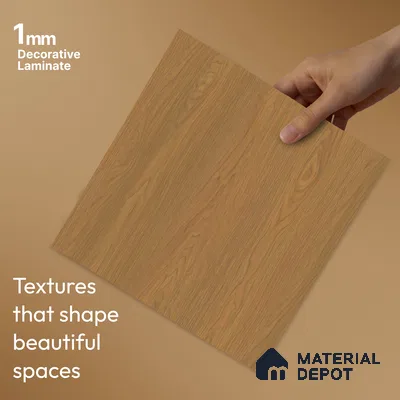 Wooden Look LM 23496 Amber Waves 8 ft x 4 ft Aged Radiance Finish Decorative Laminate - 1 mm | Suitable for TV Unit, Wardrobe, Kitchen Cabinets