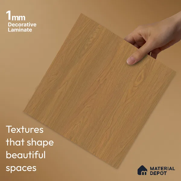 Wooden Look LM 23496 Amber Waves 8 ft x 4 ft Aged Radiance Finish Decorative Laminate - 1 mm | Suitable for TV Unit, Wardrobe, Kitchen Cabinets