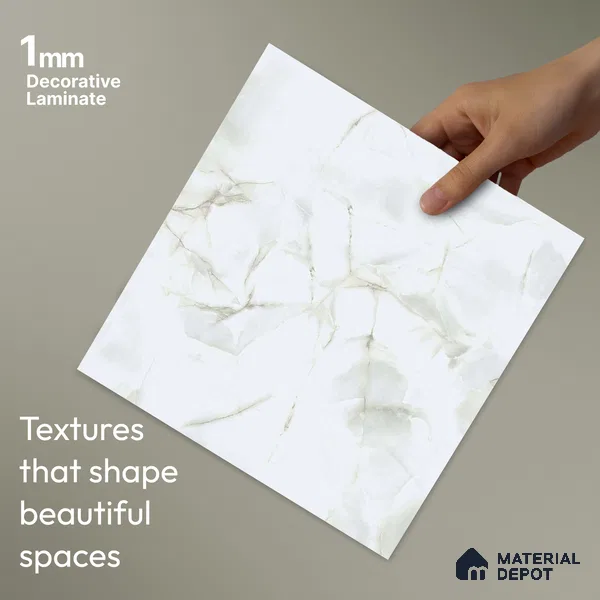 LM 23498 lcy Mist 8 ft x 4 ft Absolute Trend Finish Decorative Laminate - 1 mm | Suitable for TV Unit, Wardrobe, Kitchen Cabinets