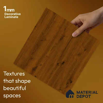 Wooden Look LM 23514 Urban Timber 8 ft x 4 ft Almond Finish Decorative Laminate - 1 mm | Suitable for TV Unit, Wardrobe, Kitchen Cabinets
