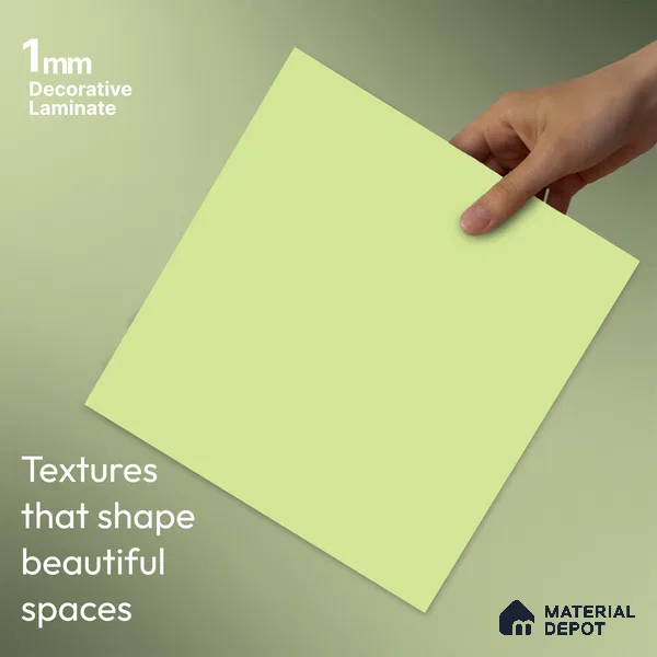 LM 23524 (SMT 429) Pastel Yellow 8 ft x 4 ft Super Matte Finish Decorative Laminate - 1 mm | Suitable for Living Room, Kitchen, Office