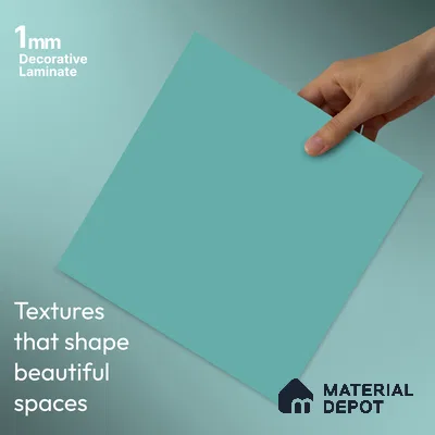 LM 23528 (SMT 430) Sky Blue 8 ft x 4 ft Super Matte Finish Decorative Laminate - 1 mm | Suitable for Living Room, Kitchen, Office