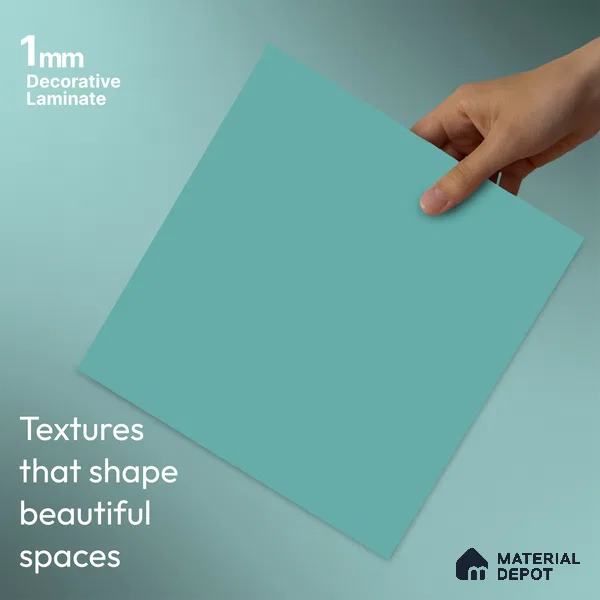 LM 23528 (SMT 430) Sky Blue 8 ft x 4 ft Super Matte Finish Decorative Laminate - 1 mm | Suitable for Living Room, Kitchen, Office
