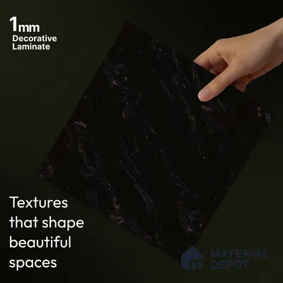 LM 23542 Ebony Galaxy 8 ft x 4 ft Aurora Twilight Finish Decorative Laminate - 1 mm | Suitable for TV Unit, Wardrobe, Kitchen Cabinets