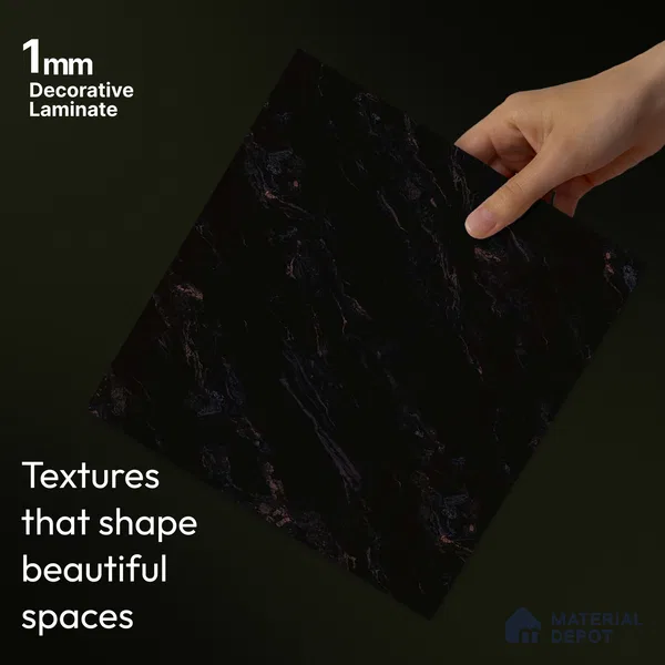 LM 23542 Ebony Galaxy 8 ft x 4 ft Aurora Twilight Finish Decorative Laminate - 1 mm | Suitable for TV Unit, Wardrobe, Kitchen Cabinets