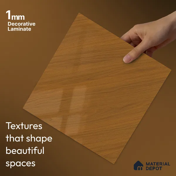 Wooden Look LM 23544 Honeydew Maple 8 ft x 4 ft Silky PU Finish Decorative Laminate - 1 mm | Suitable for TV Unit, Wardrobe, Kitchen Cabinets