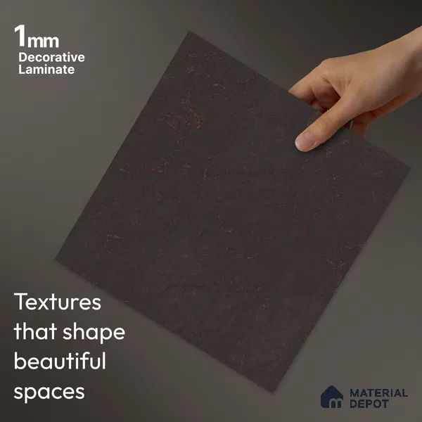 LM 23555 Rustic Sienna 8 ft x 4 ft Antique Tones Finish Decorative Laminate - 1 mm | Suitable for TV Unit, Wardrobe, Kitchen Cabinets