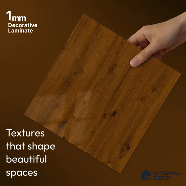 Wooden Look LM 23568 (HG 7292) Urban timber 8 ft x 4 ft High Gloss Finish Decorative Laminate - 1 mm | Suitable for TV Unit, Wardrobe, Kitchen Cabinets
