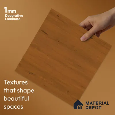 Wooden Look LM 23573 (AHO 11 7124 HZ) Autumn Oak 8 ft x 4 ft Arctic Honey Oak Finish Decorative Laminate - 1 mm | Suitable for TV Unit, Wardrobe, Kitchen Cabinets