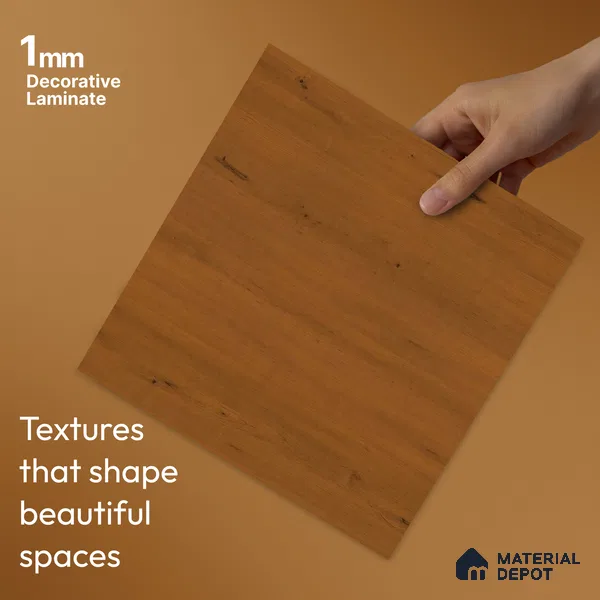 Wooden Look LM 23573 (AHO 11 7124 HZ) Autumn Oak 8 ft x 4 ft Arctic Honey Oak Finish Decorative Laminate - 1 mm | Suitable for TV Unit, Wardrobe, Kitchen Cabinets