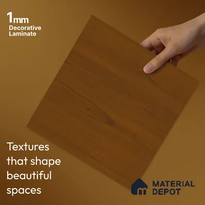 Wooden Look LM 23574 Cinnamon Spice 8 ft x 4 ft Arctic Honey Oak Finish Decorative Laminate - 1 mm | Suitable for TV Unit, Wardrobe, Kitchen Cabinets