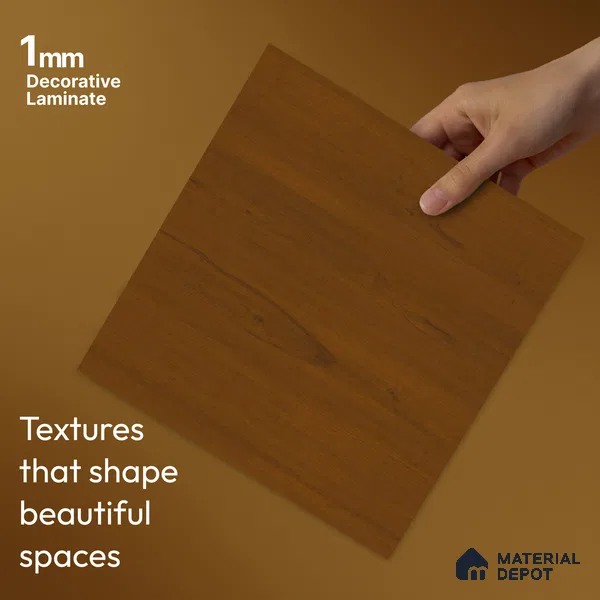 Wooden Look LM 23574 Cinnamon Spice 8 ft x 4 ft Arctic Honey Oak Finish Decorative Laminate - 1 mm | Suitable for TV Unit, Wardrobe, Kitchen Cabinets