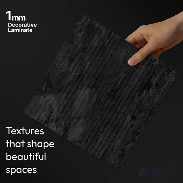 Marble Fluted Look LM 23575 Onyx Shadow 8 ft x 4 ft Glittery Flute Finish Decorative Laminate - 1 mm | Suitable for TV Unit, Wardrobe, Kitchen Cabinets
