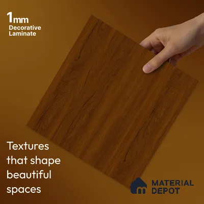 Wooden Look LM 23585 Coastal Cedar 8 ft x 4 ft Ashen Rustic Finish Decorative Laminate - 1 mm | Suitable for TV Unit, Wardrobe, Kitchen Cabinets