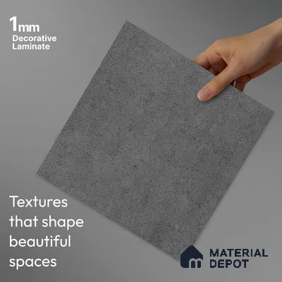 Stone Look LM 23592 (AT 08 7528) Hematite 8 ft x 4 ft Arctic Truffle Finish Decorative Laminate - 1 mm | Suitable for TV Unit, Wardrobe, Kitchen Cabinets