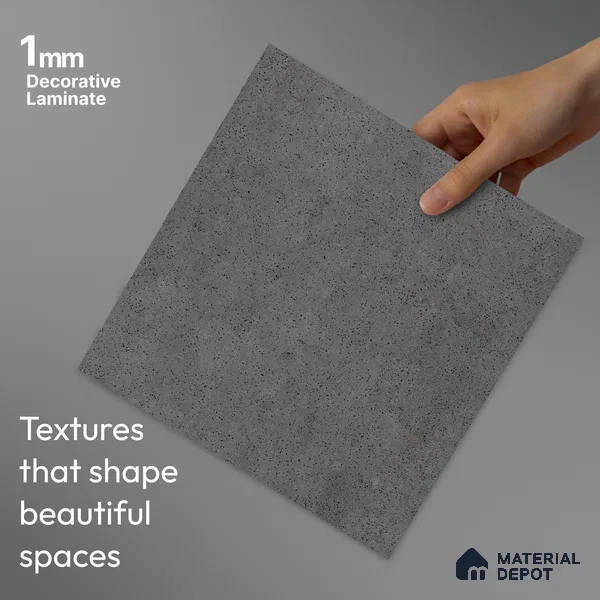 Stone Look LM 23592 (AT 08 7528) Hematite 8 ft x 4 ft Arctic Truffle Finish Decorative Laminate - 1 mm | Suitable for TV Unit, Wardrobe, Kitchen Cabinets