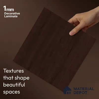 Wooden Look LM 23594 Midnight Mahogany 8 ft x 4 ft Autumn Weave Finish Decorative Laminate - 1 mm | Suitable for TV Unit, Wardrobe, Kitchen Cabinets