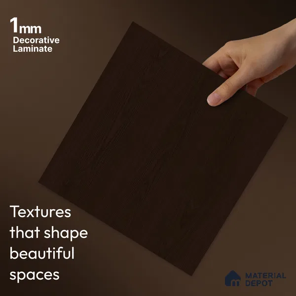 Wooden Look LM 23601 (AO 08 7286) Coal Wood 8 ft x 4 ft Apex Oak Finish Decorative Laminate - 1 mm | Suitable for TV Unit, Wardrobe, Kitchen Cabinets