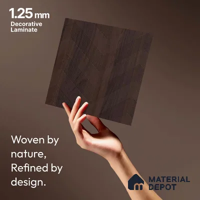 Brown Abstract Look LM 18320 8 ft x 4 ft Texture Finish Decorative Laminate - 1.25 mm | Suitable for TV Unit, Wardrobe, Kitchen Cabinets