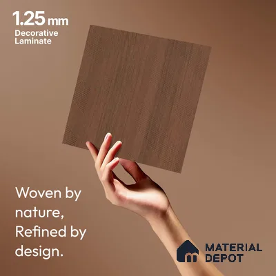 Brown Abstract Look LM 18323 8 ft x 4 ft Texture Finish Decorative Laminate - 1.25 mm | Suitable for TV Unit, Wardrobe, Kitchen Cabinets