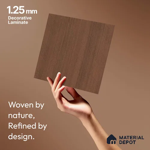 Brown Abstract Look LM 18323 8 ft x 4 ft Texture Finish Decorative Laminate - 1.25 mm | Suitable for TV Unit, Wardrobe, Kitchen Cabinets