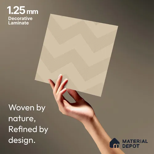 Beige Abstract Look LM 18327 8 ft x 4 ft Texture Finish Decorative Laminate - 1.25 mm | Suitable for TV Unit, Wardrobe, Kitchen Cabinets