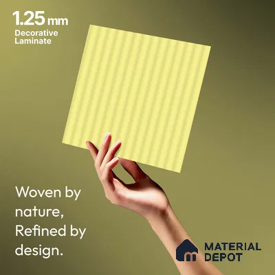 Pale Grey Fluted Solid Color LM 18336 8 ft x 4 ft Texture Finish Decorative Laminate - 1.25 mm | Suitable for TV Unit,Wardrobe, Kitchen Cabinets