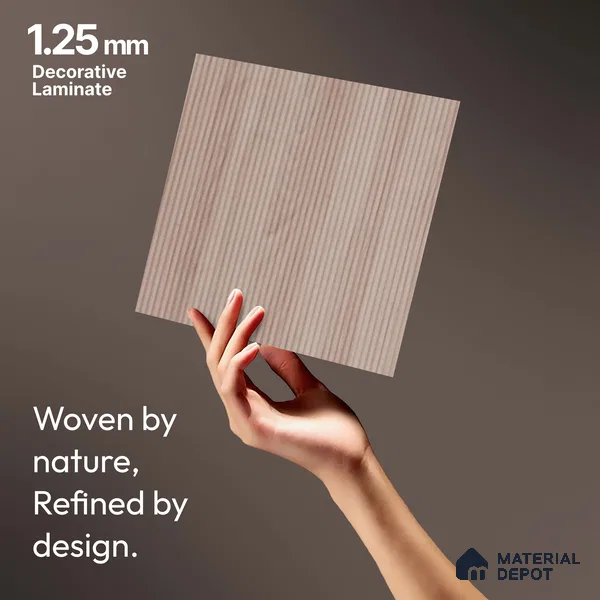 Wooden Fluted LM 18340 8 ft x 4 ft Texture Finish Decorative Laminate - 1.25 mm | Suitable for TV Unit,Wardrobe, Kitchen Cabinets