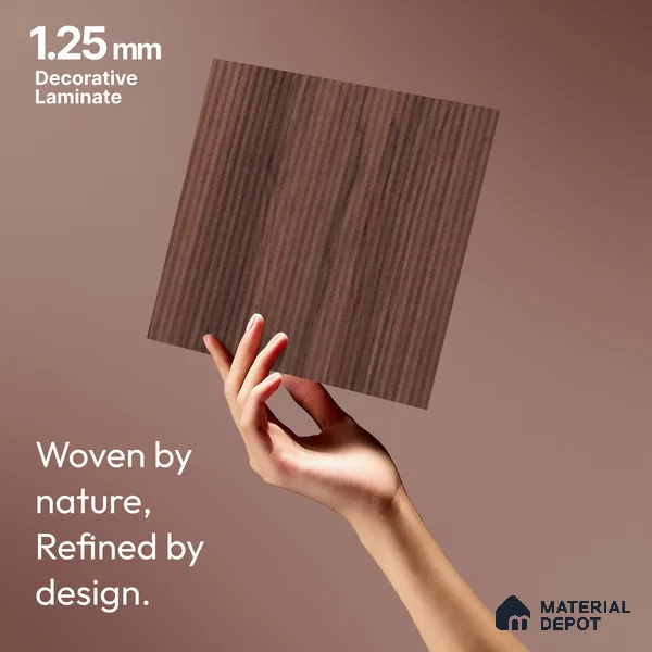 Wooden Fluted LM 18341 8 ft x 4 ft Texture Finish Decorative Laminate - 1.25 mm | Suitable for TV Unit,Wardrobe, Kitchen Cabinets