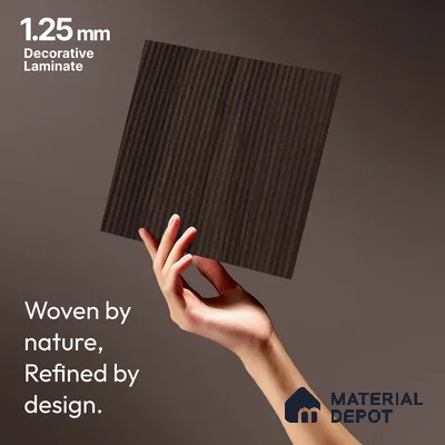 Wooden Fluted LM 18342 8 ft x 4 ft Texture Finish Decorative Laminate - 1.25 mm | Suitable for TV Unit,Wardrobe, Kitchen Cabinets