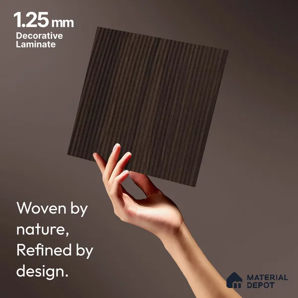 Wooden Fluted LM 18342 8 ft x 4 ft Texture Finish Decorative Laminate - 1.25 mm | Suitable for TV Unit,Wardrobe, Kitchen Cabinets