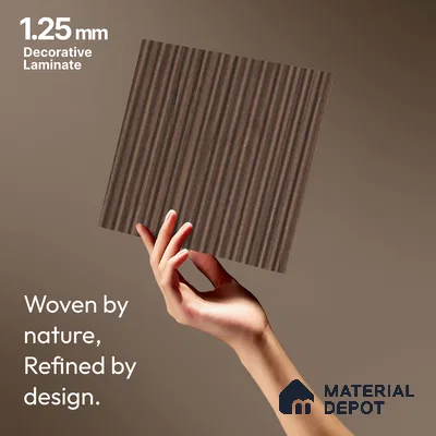 Wooden Fluted LM 18344 8 ft x 4 ft Texture Finish Decorative Laminate - 1.25 mm | Suitable for TV Unit,Wardrobe, Kitchen Cabinets