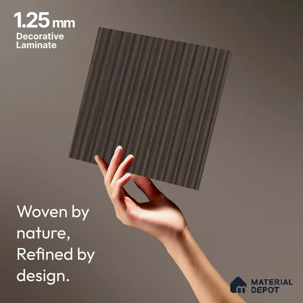 Wooden Fluted LM 18345 8 ft x 4 ft Texture Finish Decorative Laminate - 1.25 mm | Suitable for TV Unit,Wardrobe, Kitchen Cabinets