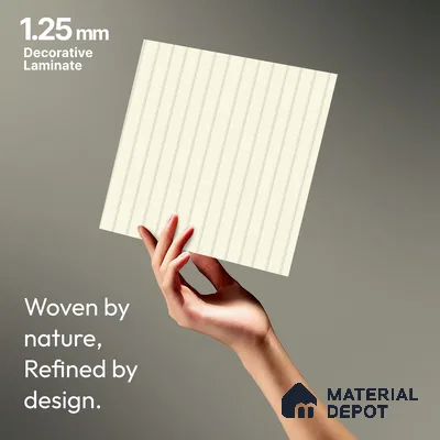 Light Beige Fluted Solid Color LM 18351 8 ft x 4 ft Texture Finish Decorative Laminate - 1.25 mm | Suitable for TV Unit,Wardrobe, Kitchen Cabinets