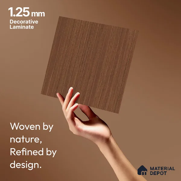 Wooden Fluted LM 18362 8 ft x 4 ft Texture Finish Decorative Laminate - 1.25 mm | Suitable for TV Unit,Wardrobe, Kitchen Cabinets