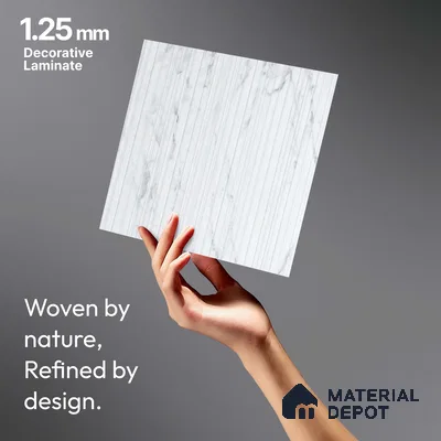Marble Fluted LM 18364 8 ft x 4 ft Texture Finish Decorative Laminate - 1.25 mm | Suitable for TV Unit,Wardrobe, Kitchen Cabinets