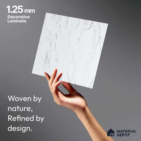 Marble Fluted LM 18364 8 ft x 4 ft Texture Finish Decorative Laminate - 1.25 mm | Suitable for TV Unit,Wardrobe, Kitchen Cabinets